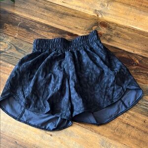 lululemon athletica Black Patterned Athletic Shorts